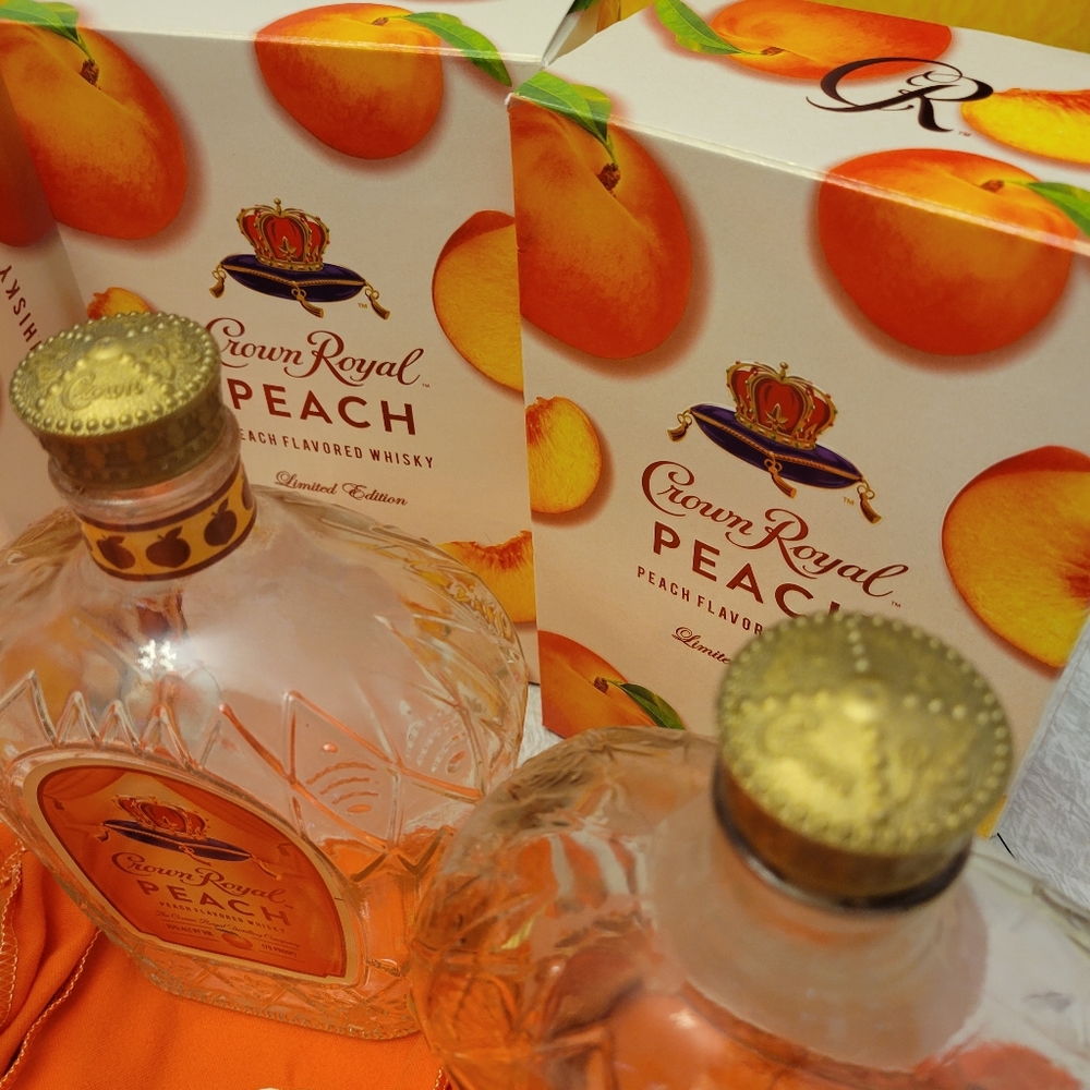 5 Peach Crown Royal sets (empty) - Picture 4 of 8